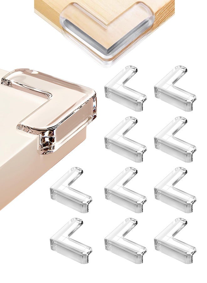 10 PCS Table Corner Protectors, Furniture Corner Protectors, Rubber Corner Protectors, Can be Used on Plastics, Most Kitchen Counters of Tile and Stone, Ceramic, Glass, Wood Desks - Image 1